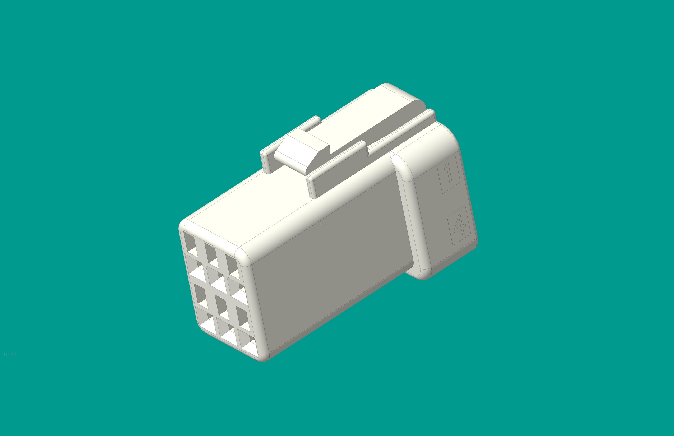 2.0間距雙排孔座6位本色