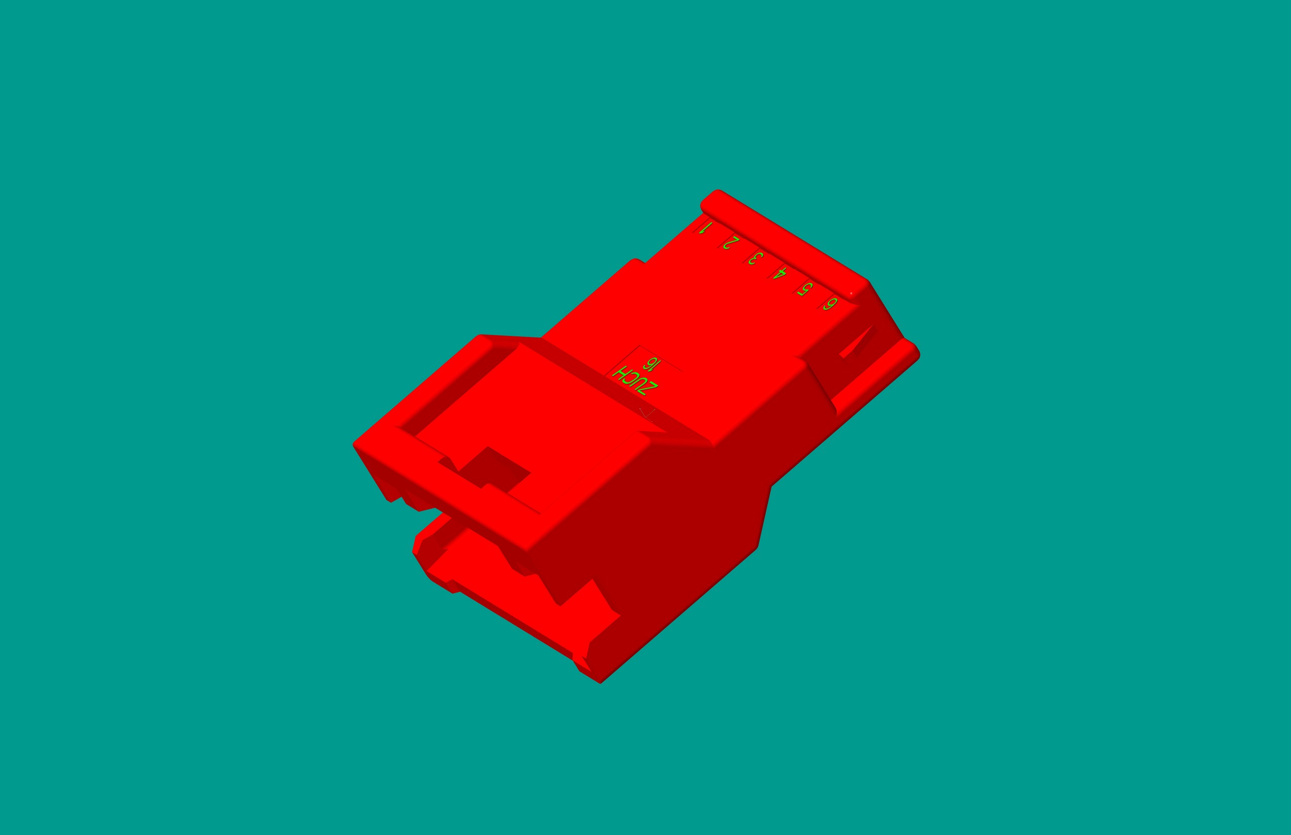 2.0間距，PNIRR-06VF插座/紅色/