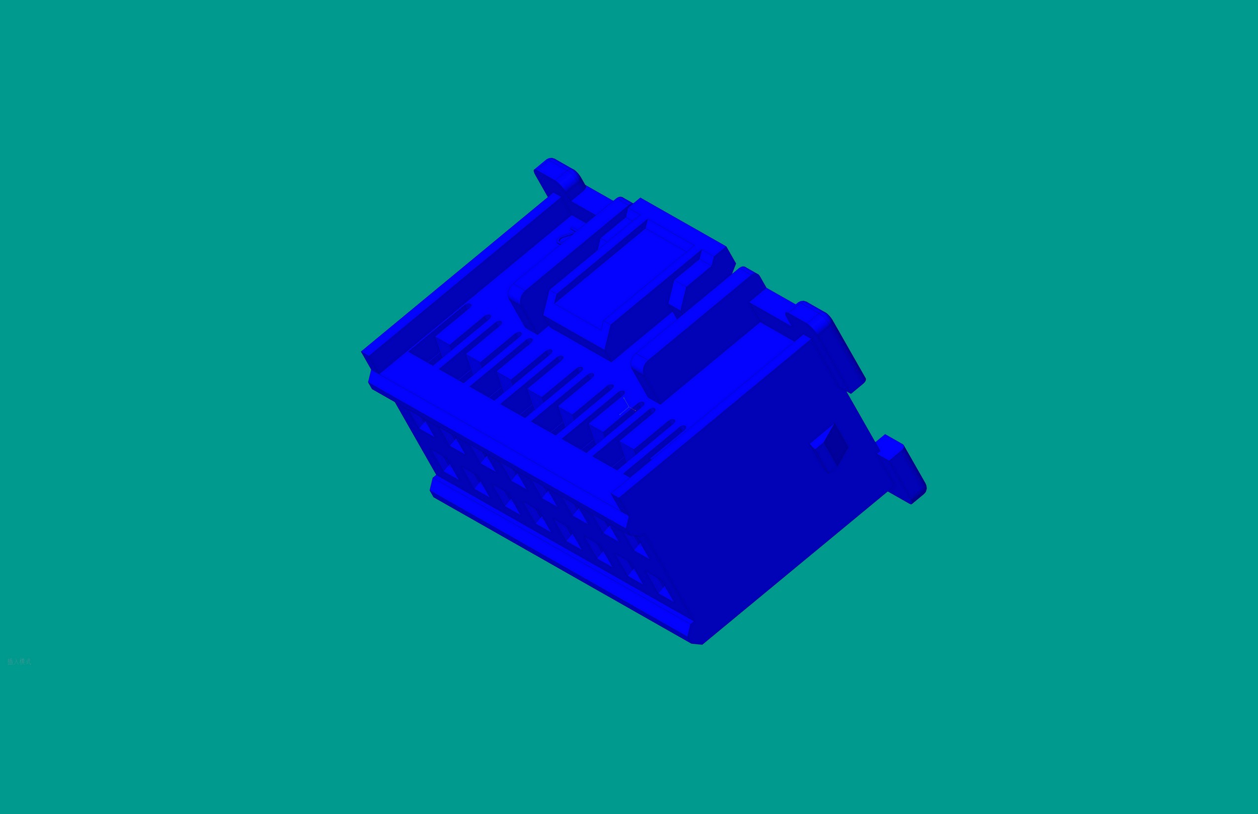 EP2.5-18P雙排孔座-藍(lán)色