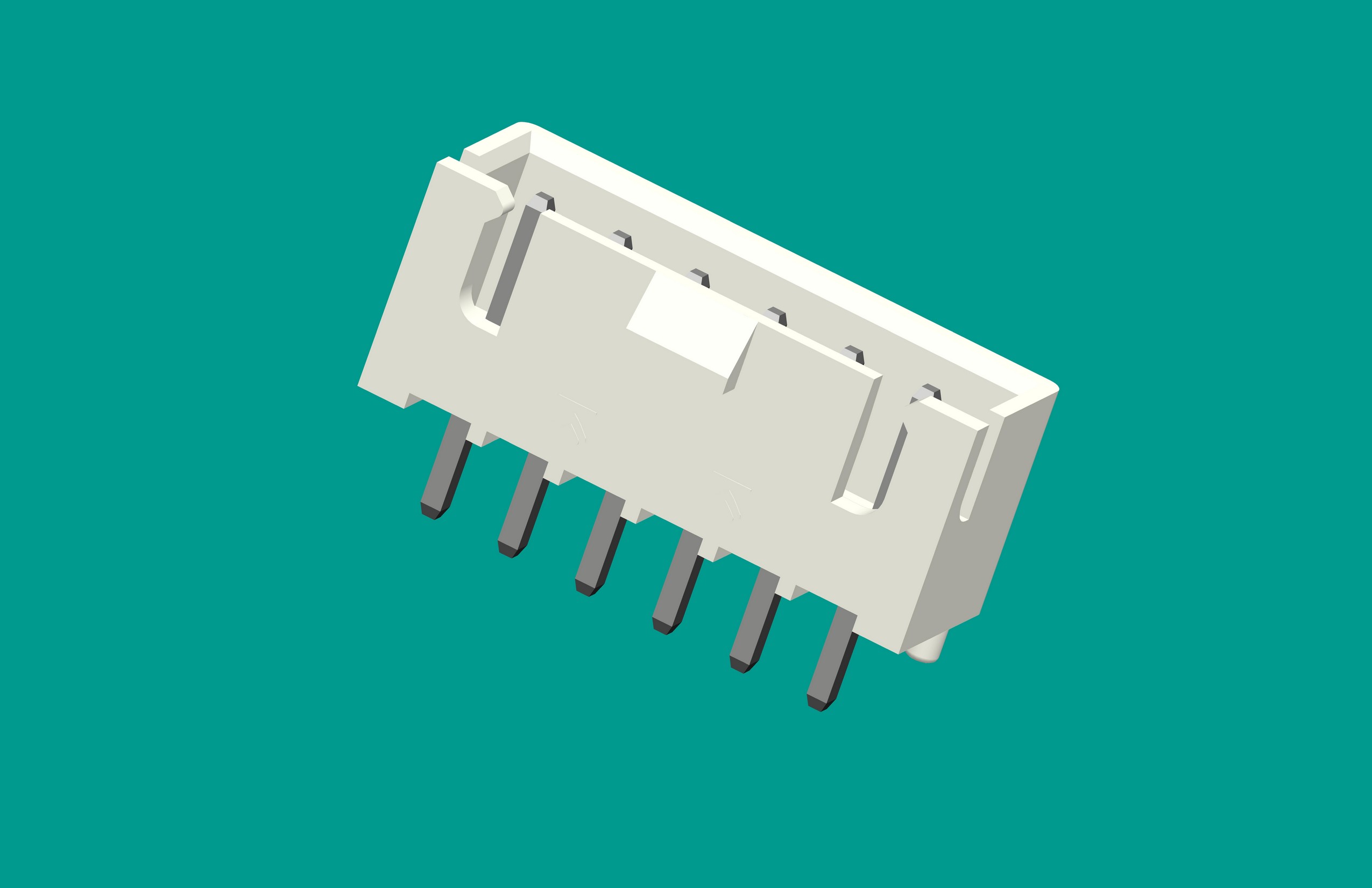 XH帶扣帶定位針座-6直針 白色PA66