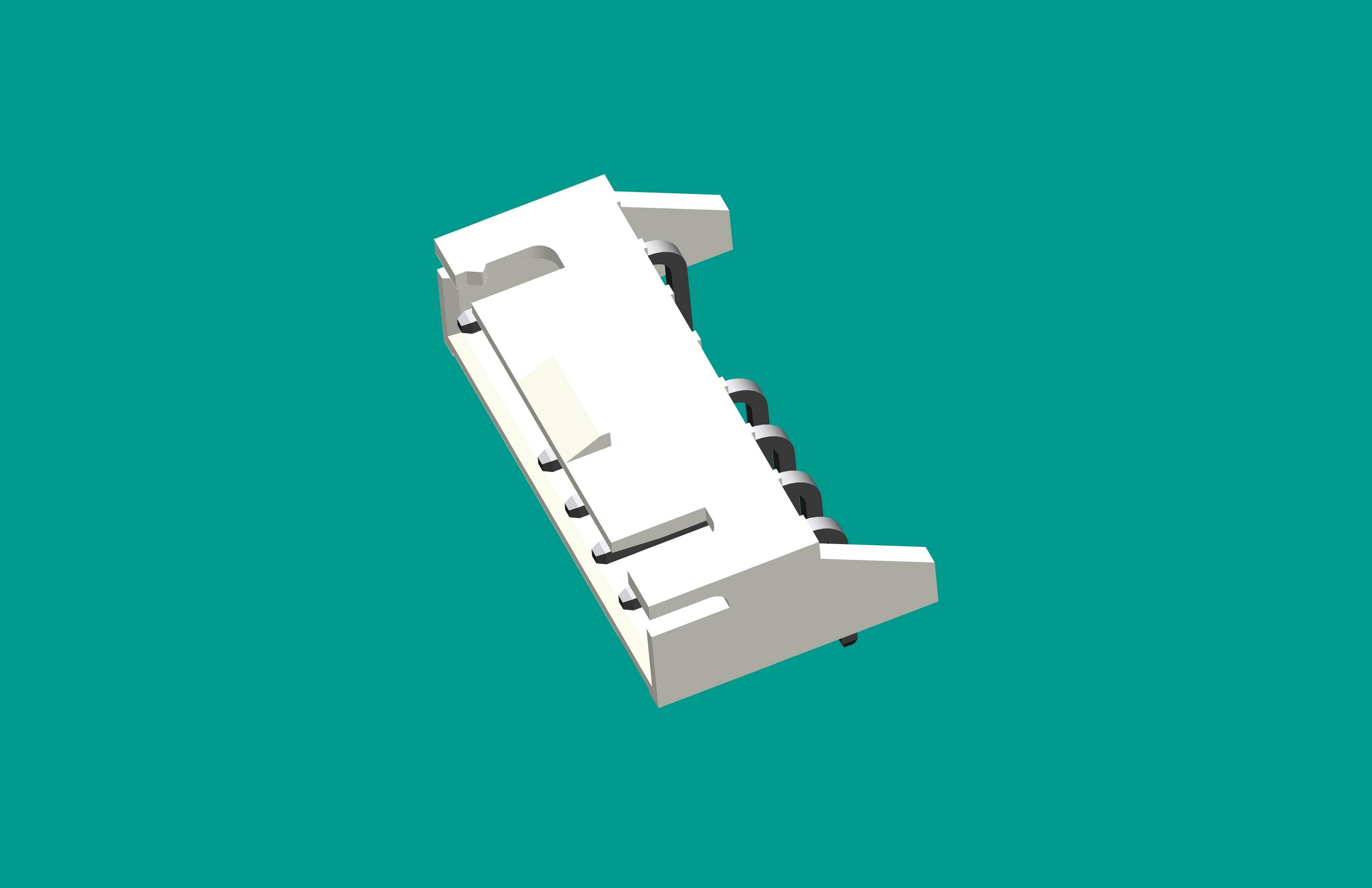 XH-7QA5(帶扣)帶保護腳(缺第2、3針) 白色（普通PA66)