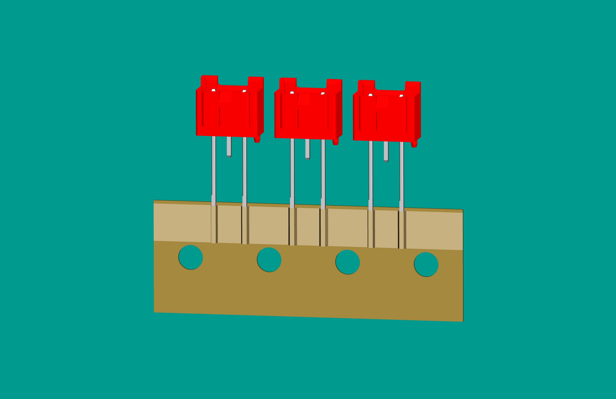 XH-3A全包編帶立式針座紅色/(1、3長針)普通PA66