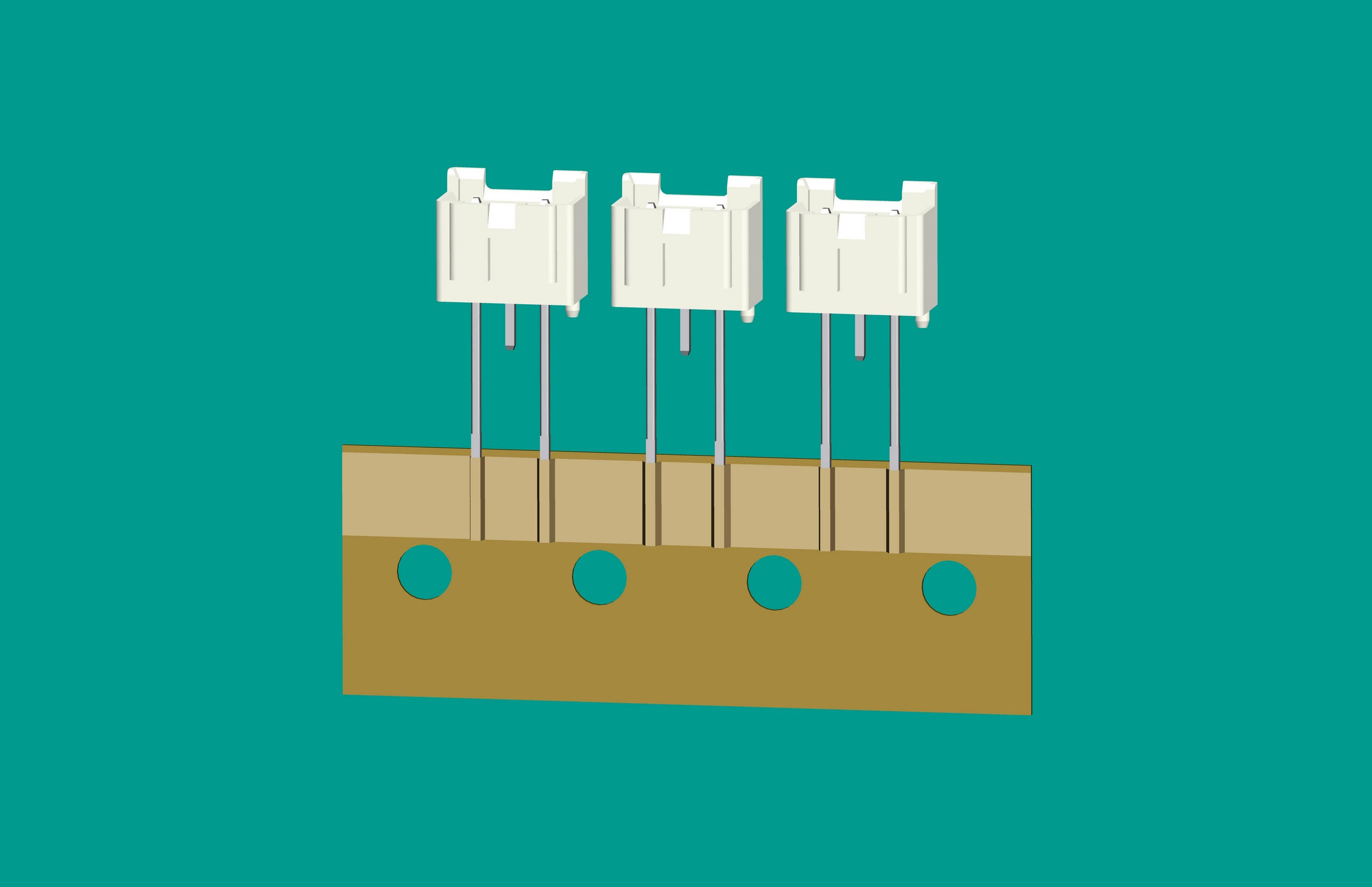 XH-3A全包編帶立式針座白色/(1、3長針)普通PA66
