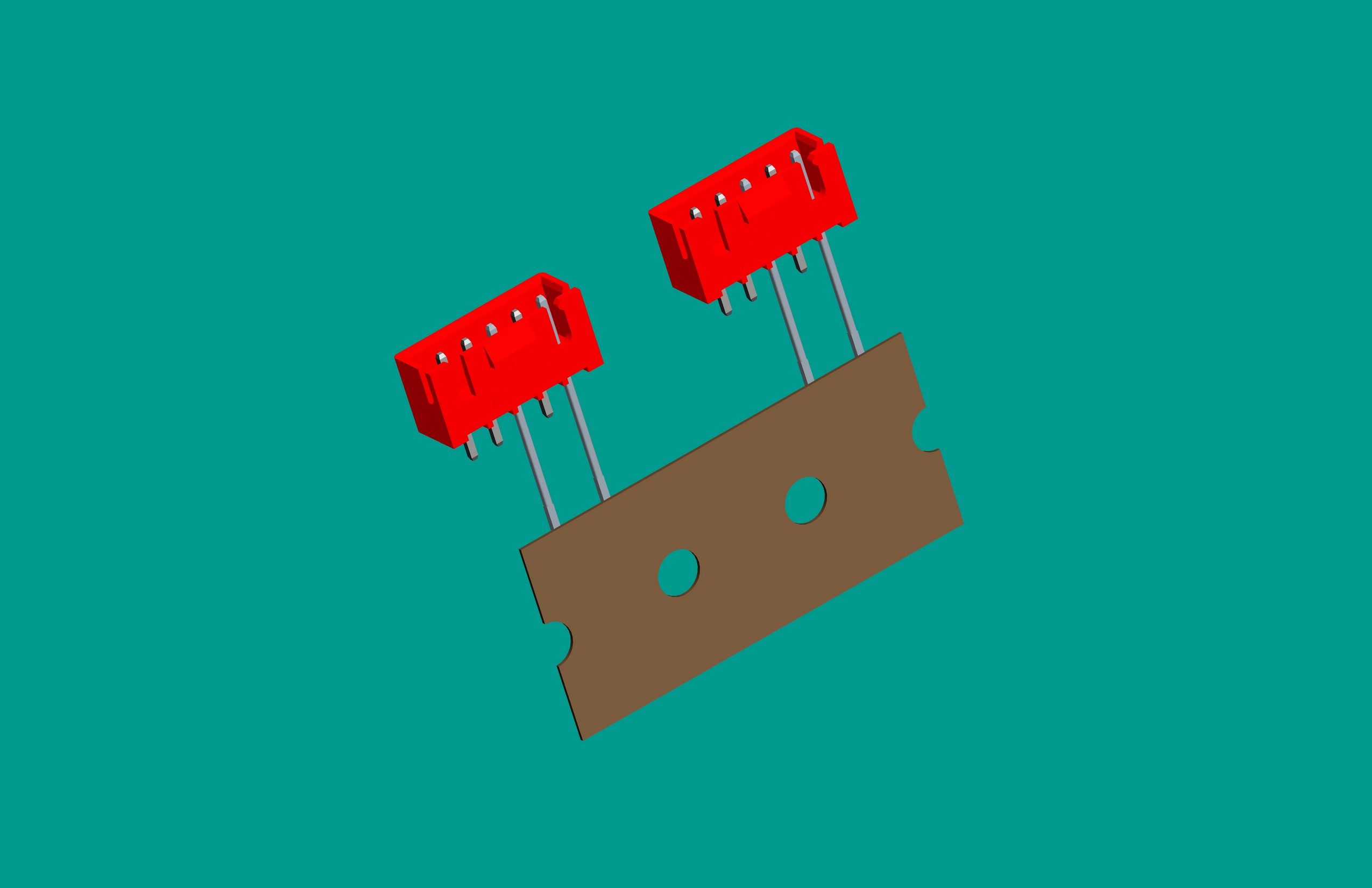 XH-5A(帶扣)立式針座紅色/編帶(1、3長(zhǎng)針，反向，12mm）