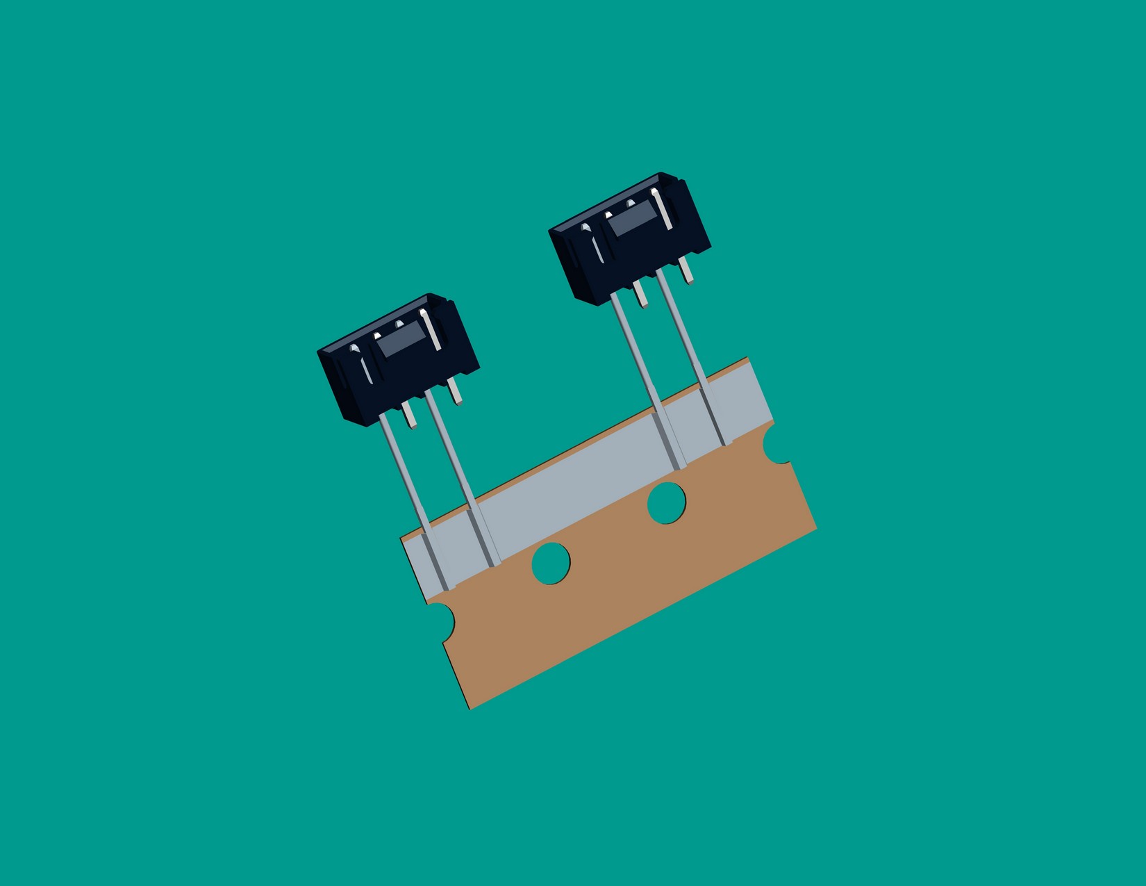 XH-4A帶扣立式針座黑色/編帶(25.4間距，1、3短針，反向，12mm)