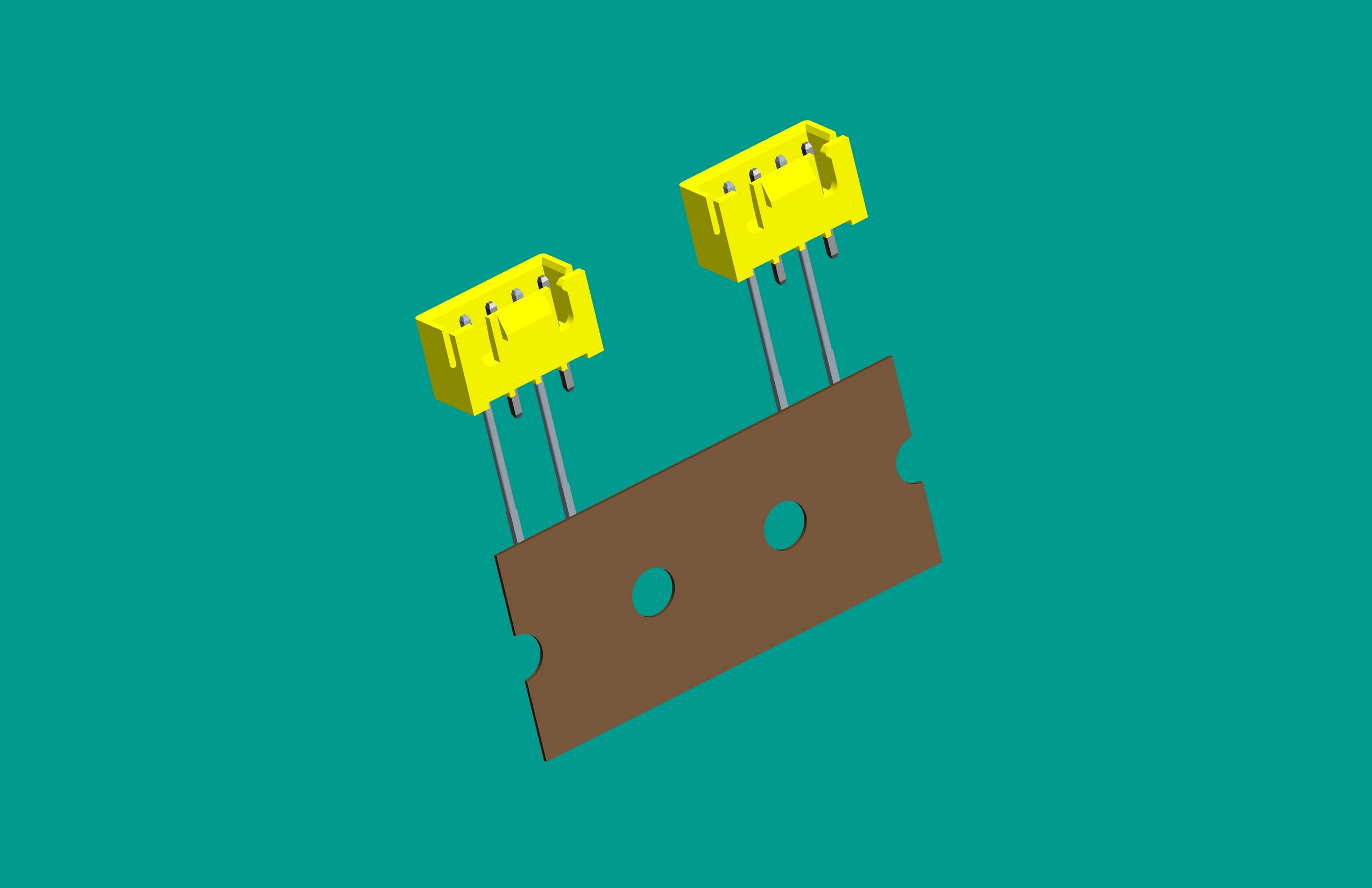 XH-4A(帶扣)立式針座黃色/編帶(步距25.4，1、3短針，反向,12mm)