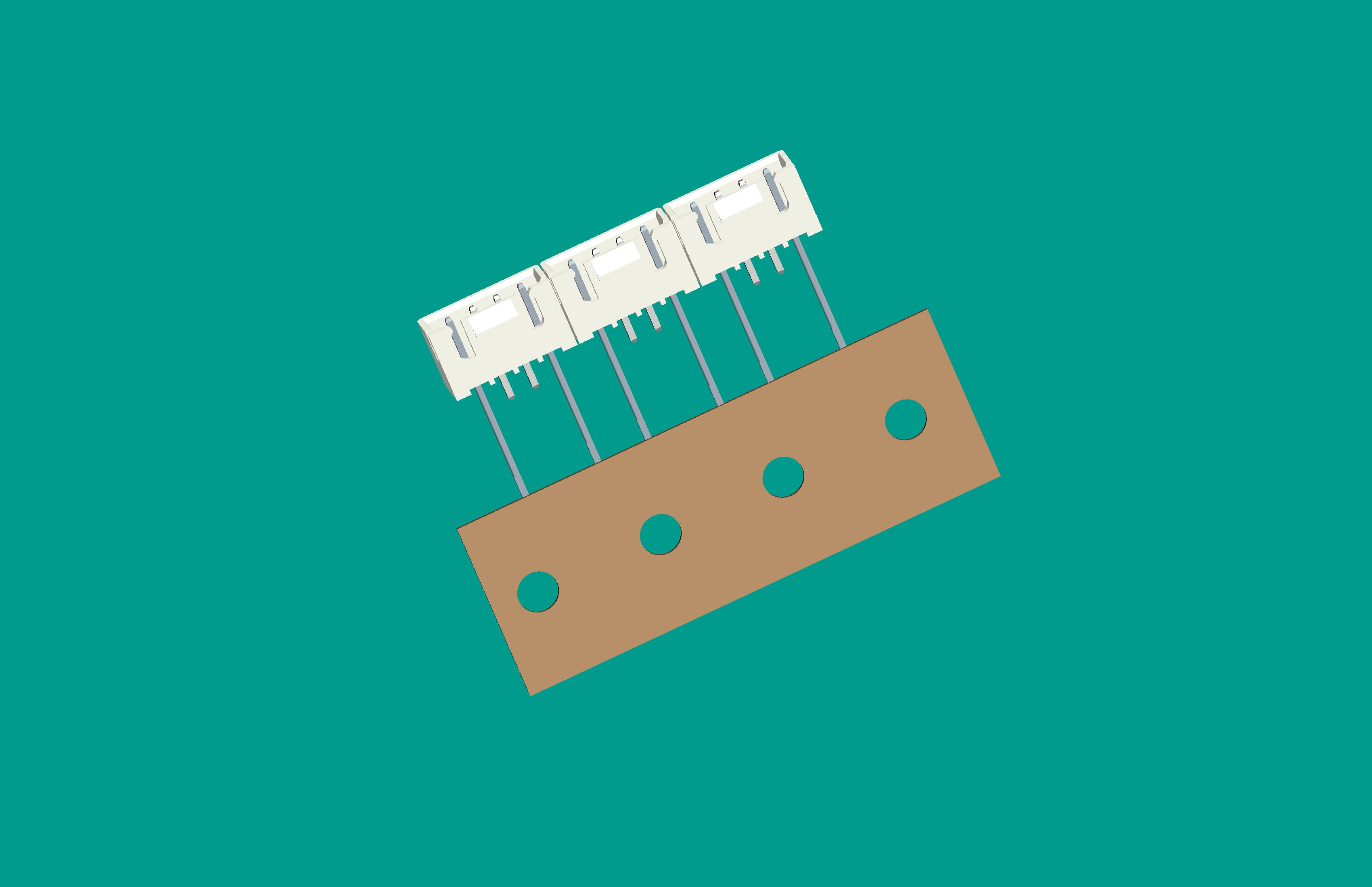 XH-4A帶扣立式針座白色/編帶(1、4長針，反向，10mm，短針外漏長2.9mm)