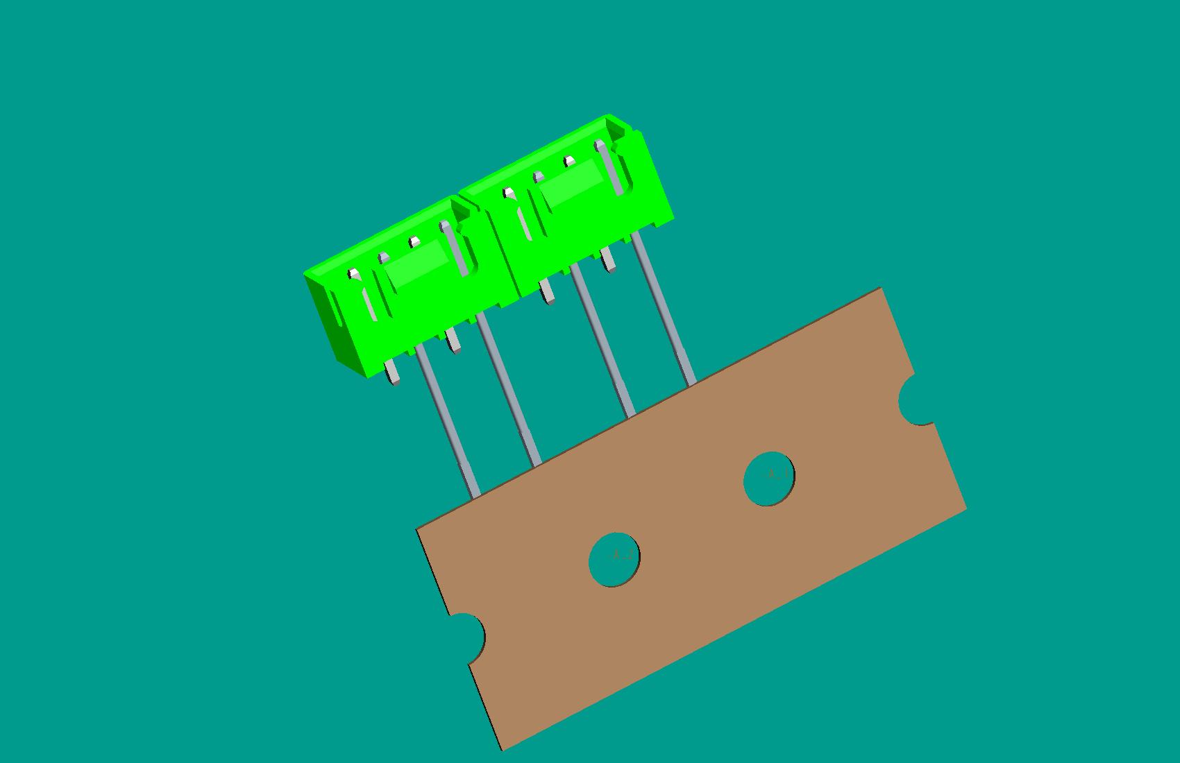 XH-4A(帶扣)立式針座綠色/編帶(步距12.7,1、3長針，反向，10mm，短針外漏長2.5mm)高灼熱絲