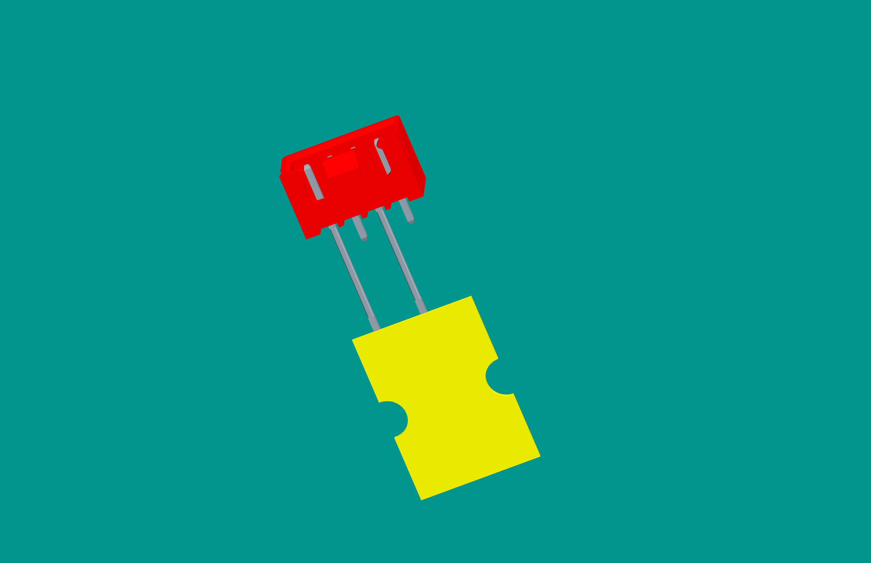 XH-4A(帶扣)針座紅色高灼熱絲/編帶（2.4長(zhǎng)針  步距25.4，反向12mm短針外露2.5)