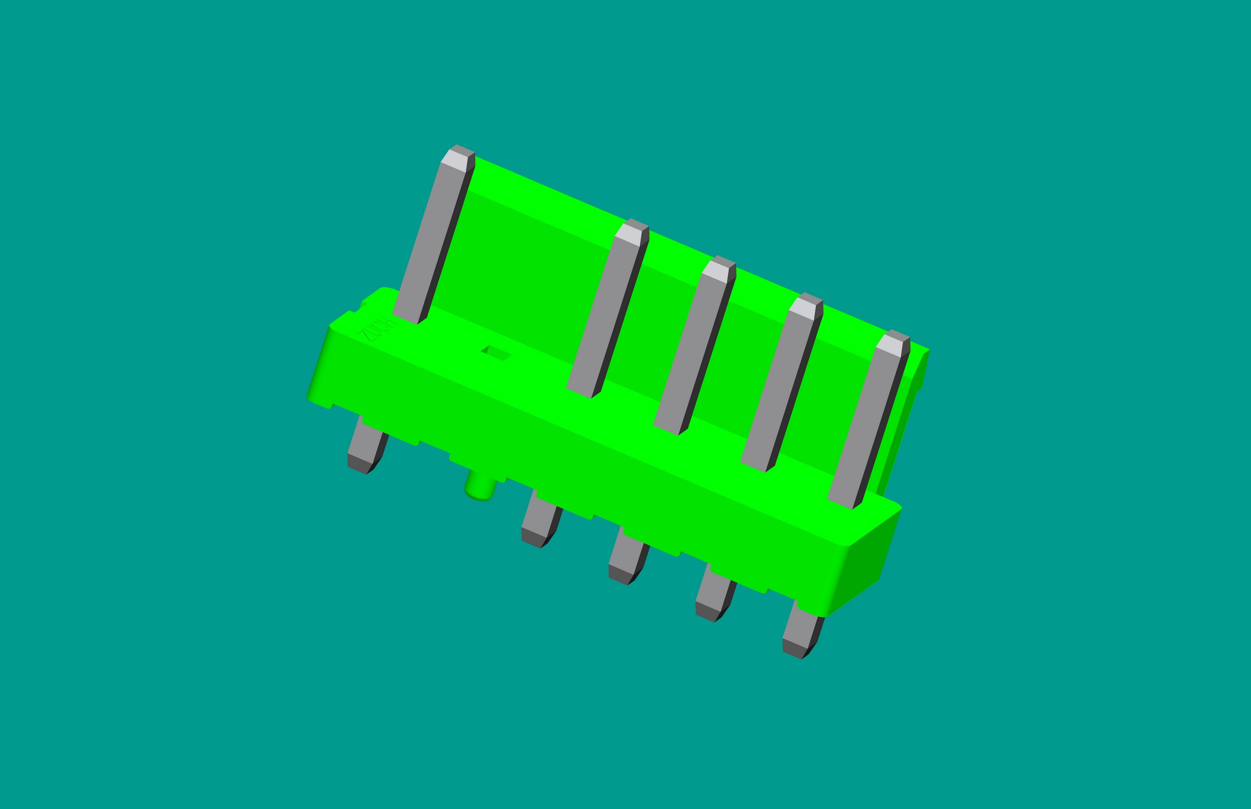 VH-6A-1（半包，帶定位，綠色普通PA66）（缺第2針）