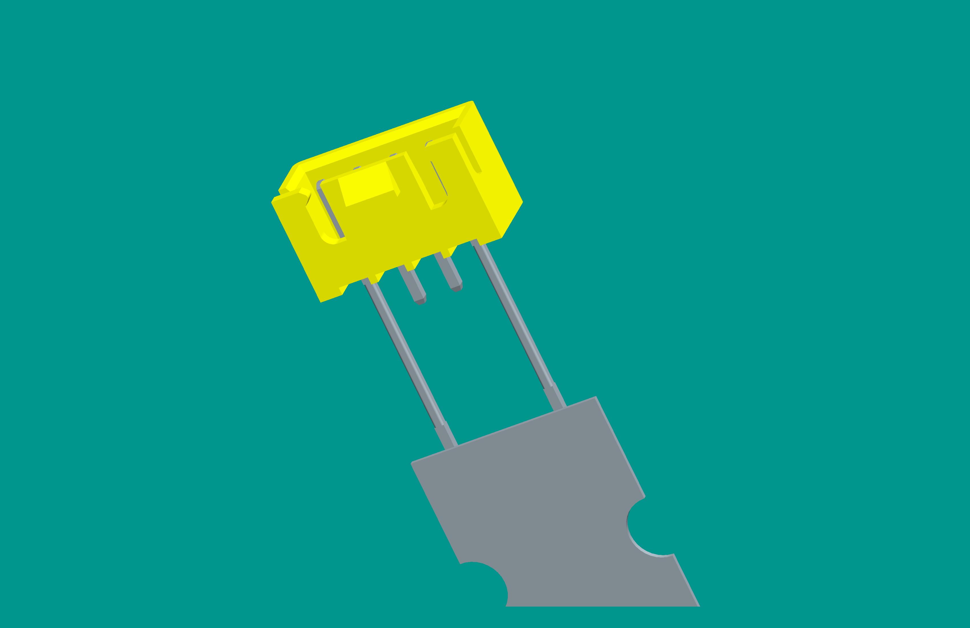 XH-4A(帶扣)立式針座黃色/編帶(步距25.4，1、4長針，反向,12mm短針外漏2.5)