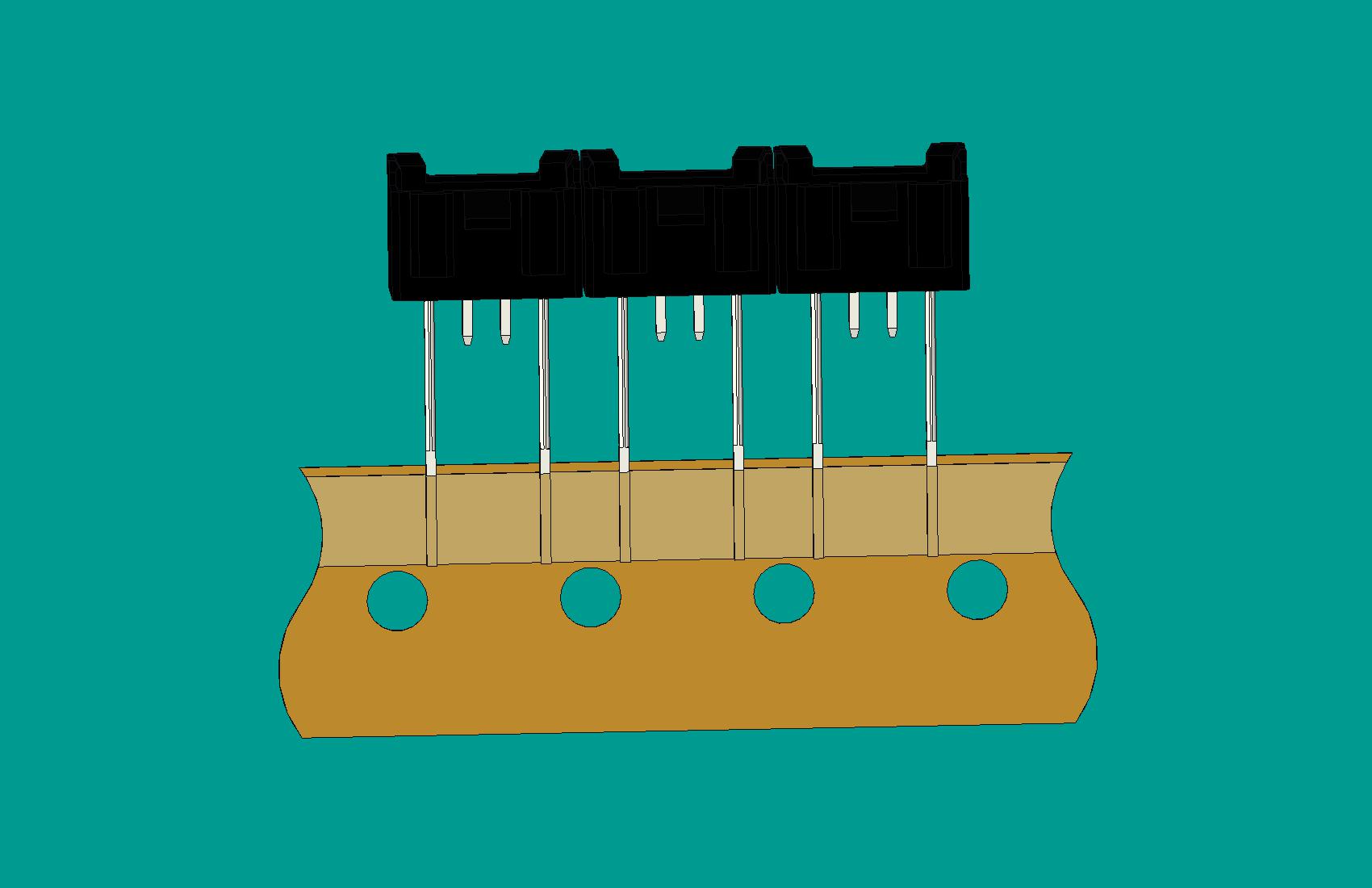 XH-4A全包非限位編帶正向（1、4長針）(黑色)普通PA66/奧克斯
