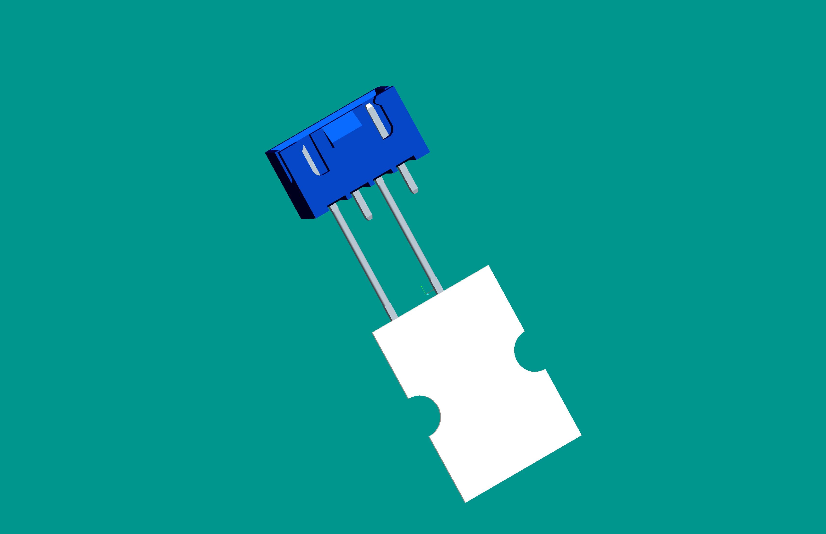 XH-4A(帶扣)立式針座藍色/編帶(步距12.7,2、4長針，反向，10mm，短針外漏長2.9mm)PA66