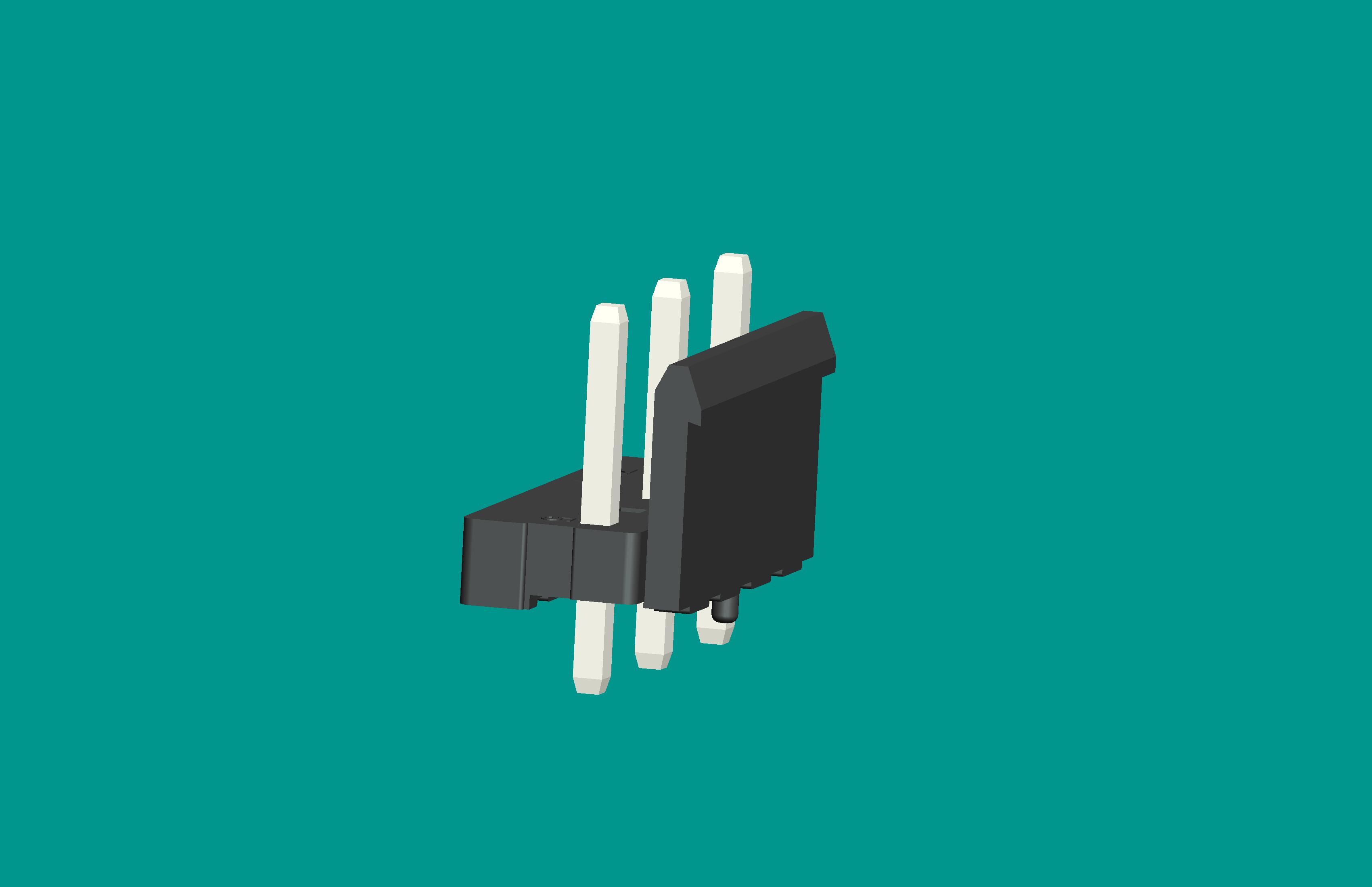 VH-5A3D1（半包防呆柱D1型）立式針座黑色/高灼熱絲(缺第2、4針)